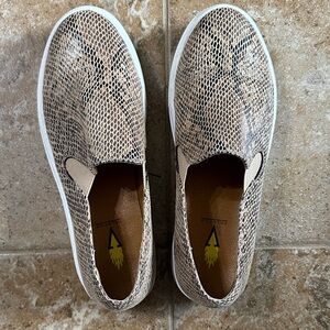 Volatile Snakeskin Patterned Slip-Ons